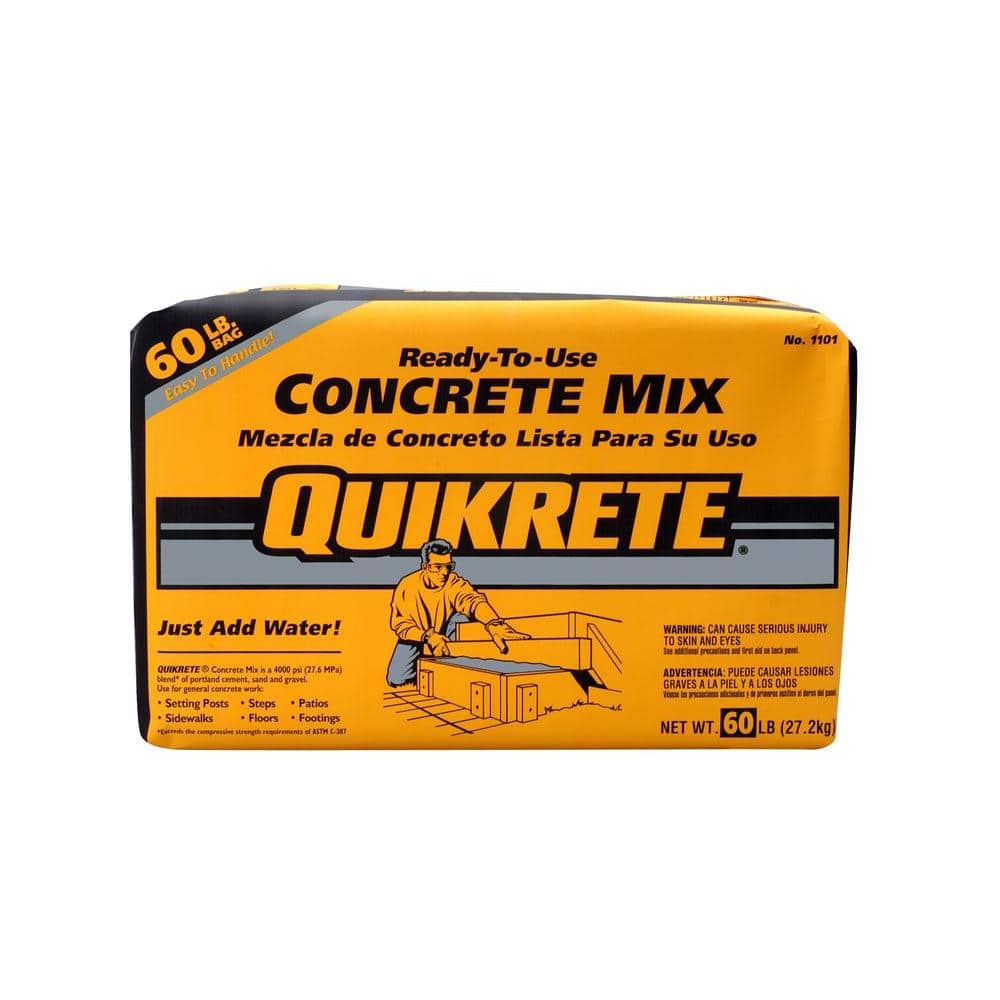 How many sq ft does a 40 pound bag of concrete cover