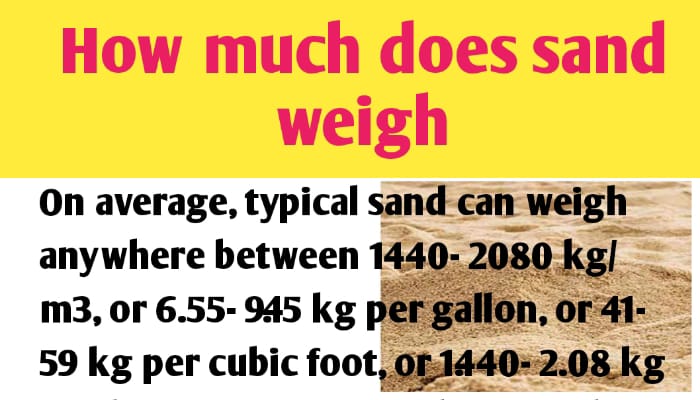 How much does sand weigh