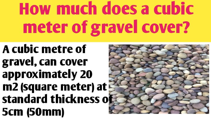 How much does a cubic meter of gravel cover?